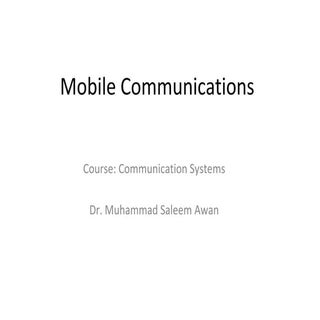 Mobile comm. 2