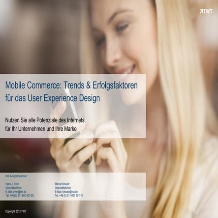 Mobile Commerce: Trends & Erfolgsfaktoren für das User Experience Design