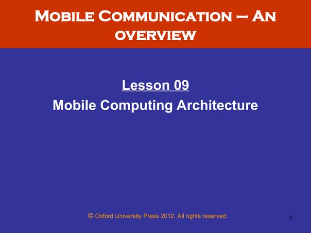 Mobile Computing Chap01 Mobile Computing Architecture.ppt