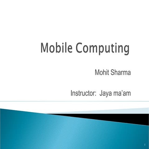 Mobile computing | PPT