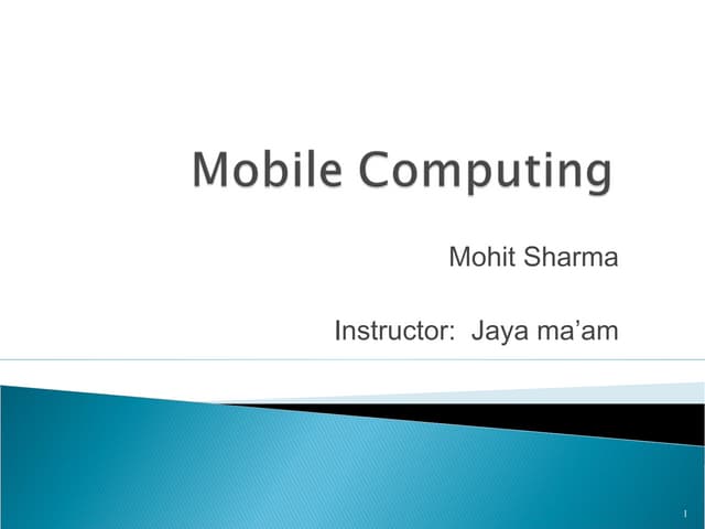 Mobile computing