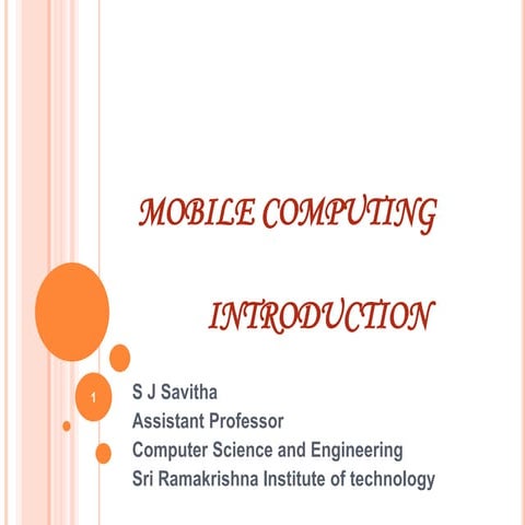Mobile computing | PPTX | Computer Networking | Computing