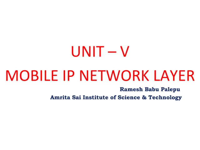 Mobile computing unit-5