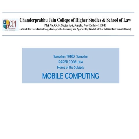 Mobile computing | PPT