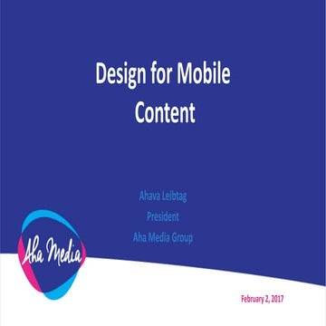 Content design for mobile