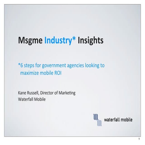 Mobile CRM Webinar: 6 Steps to Mobile ROI for Government Agencies