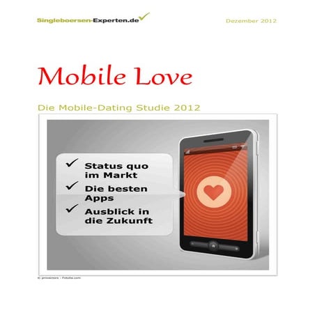Mobile Love: Mobile Dating Studie 2012