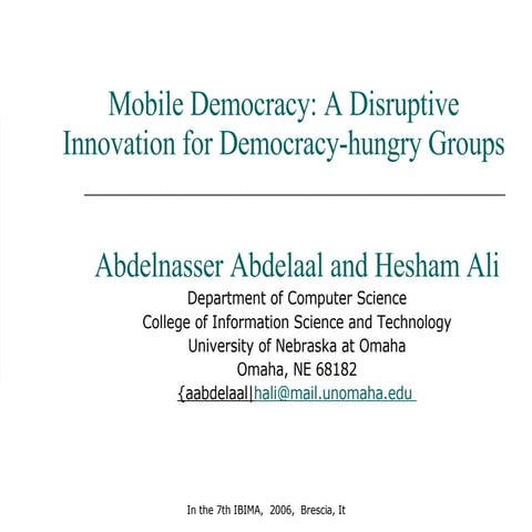 Mobile Democracy