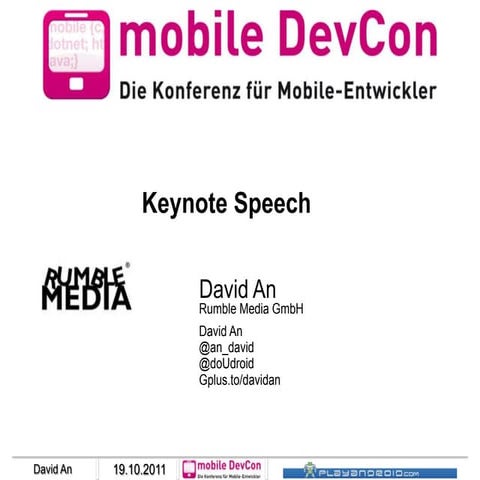 Mobile Developer Conference Hamburg Keynote