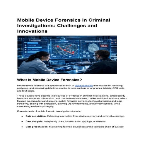 Mobile forensics | PPT