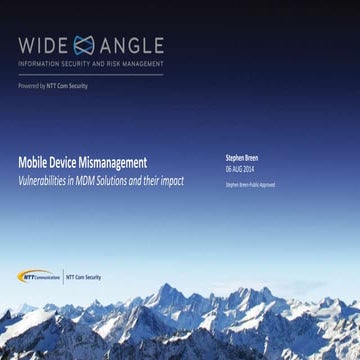 Mobile Device Mismanagement