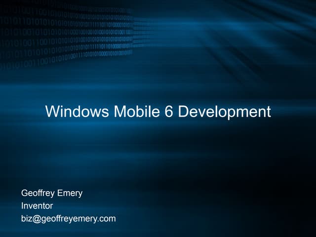 Mobile Devolpment Slides