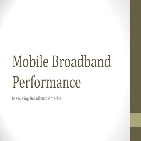 Mobile Broadband Performance | Visionary Keynote by Walter Johnston | Federal...
