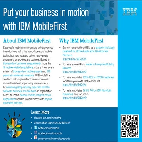 Put your business in motion with IBM MobileFirst