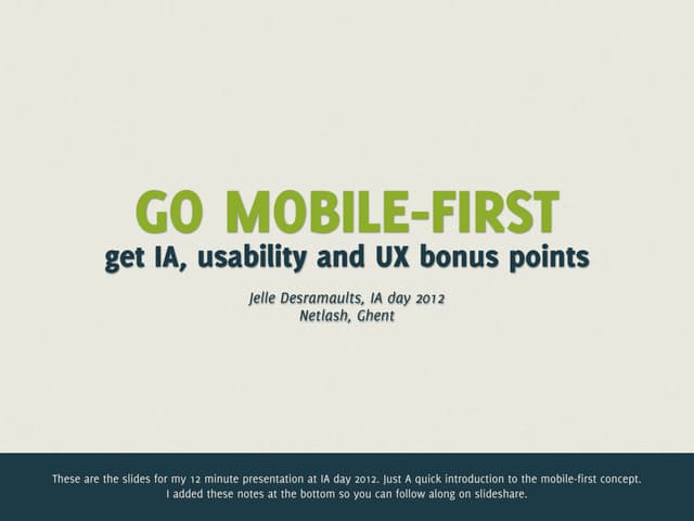 Mobile-first, a quick introduction
