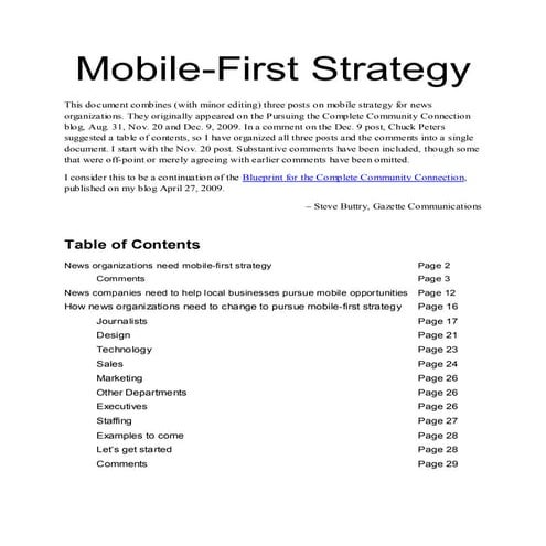 Mobile First Strategy