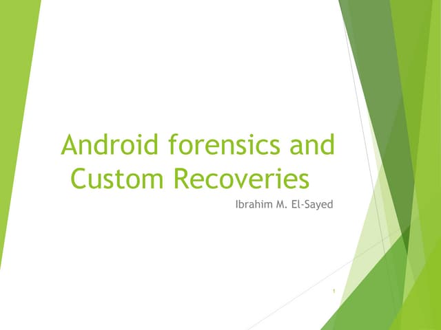 Android Mobile forensics with custom recoveries
