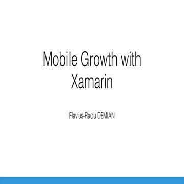 Mobile growth with Xamarin
