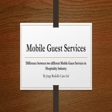 Guest service mobile | PPTX