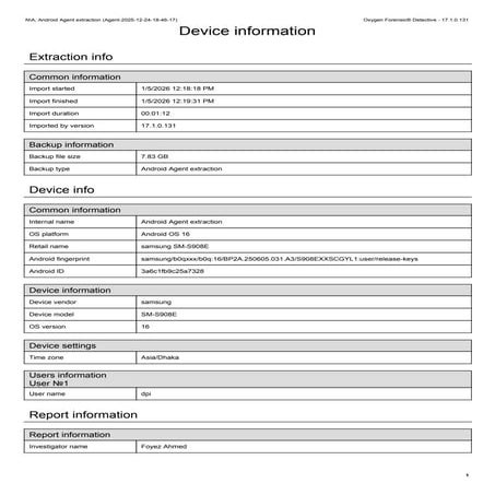Comprehensive Android Device Forensic Extraction and Malware Analysis ...