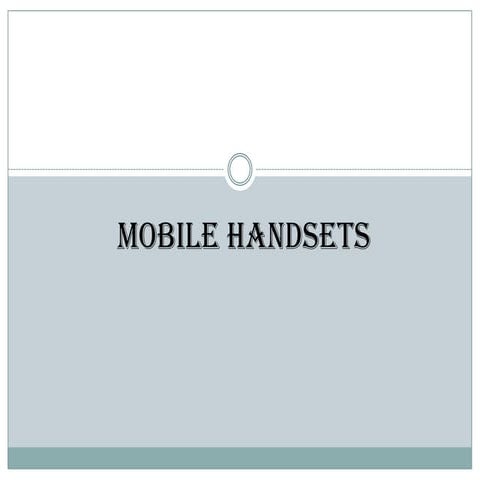Mobile handests ppt