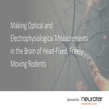 Making Optical and Electrophysiological Measurements in the Brain of ...