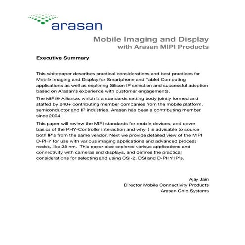 Mobile Imaging Whitepaper