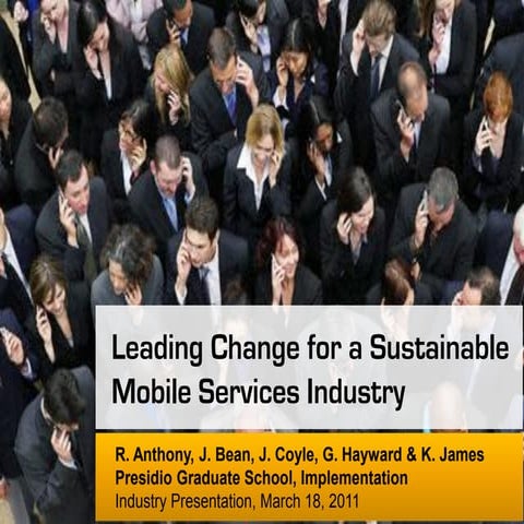 Sustainability for the Mobile Services Industry