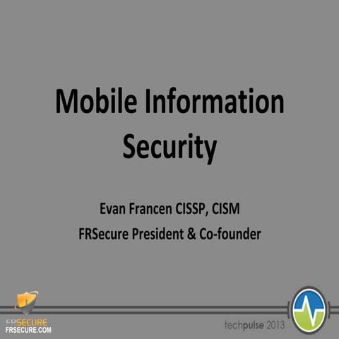 Mobile Information Security