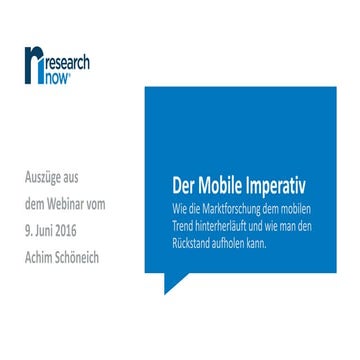 Mobile in market research   2016 webinar research now