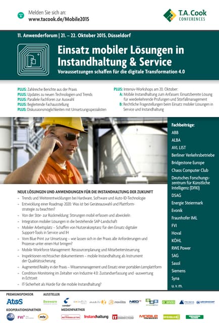 Einsatz mobiler Lösungen in Instandhaltung & Service