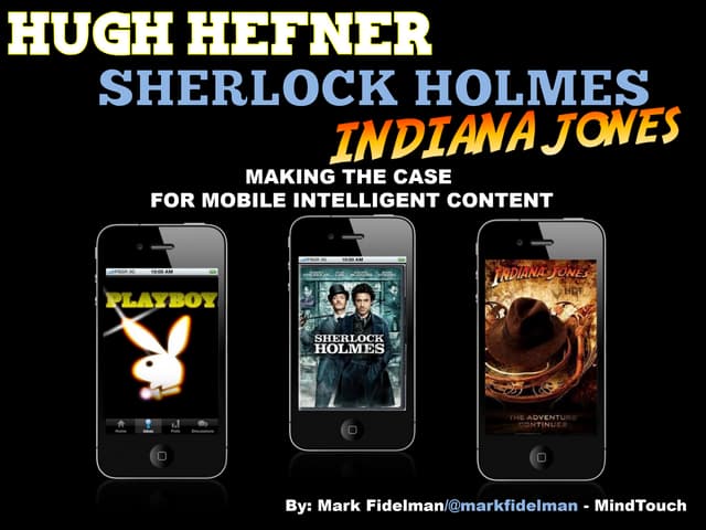 Hugh Hefner, Sherlock Holmes & Indiana Jones: Making the Case for Mobile Inte...