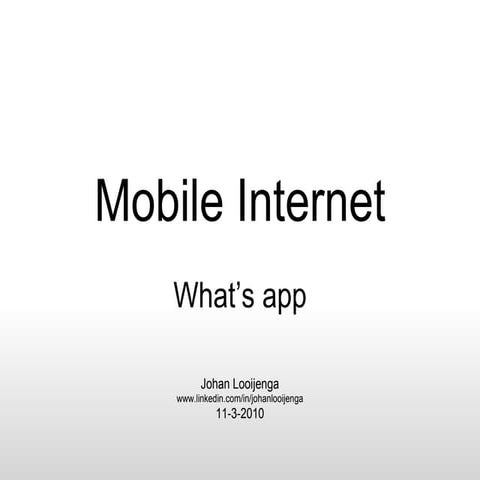 Mobile Internet March 2010