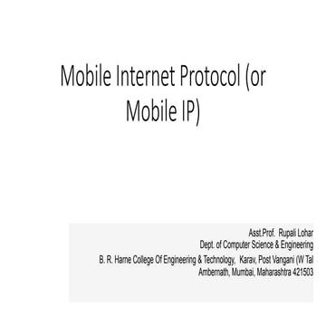 Mobile ip