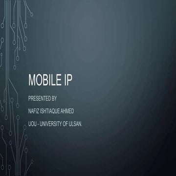 Mobile ip   presented by nafiz