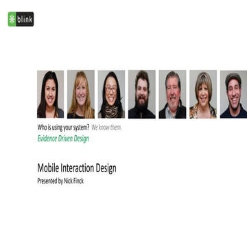 Mobile Interaction Design & Strategy