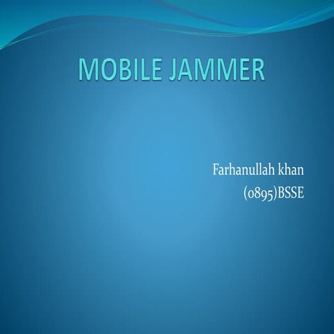 Mobile jammer 