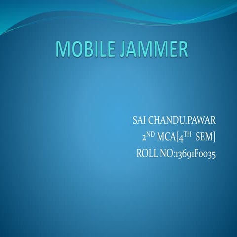 Mobile jammer