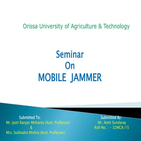 Mobile jammer ppt