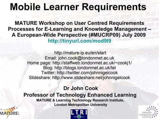 Mobile Learner Requirements