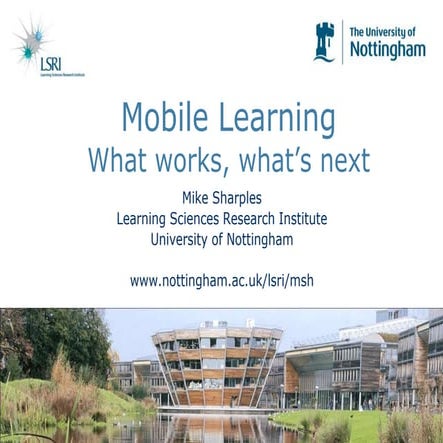 Mobile learning  in Higher Education (Nottingham)