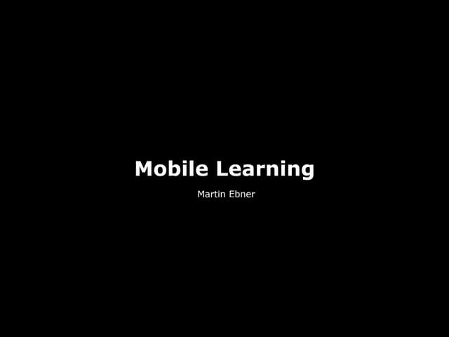 Mobile Learning