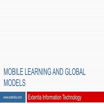 Mobile Learning and Global Models – The Next Revolution in Education Industry