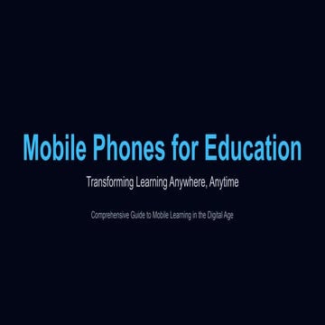 Mobile Learning Guide which helps you to use the mobile phone properly