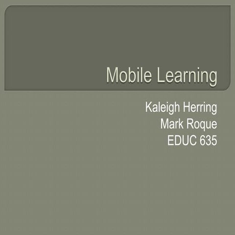 Mobile Learning
