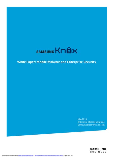 Mobile malware and enterprise security v 1.2_0