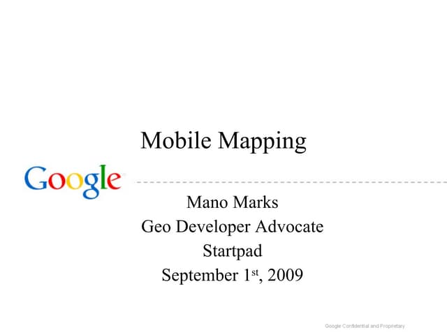 StartPad Countdown 5 - Google Geo: ...