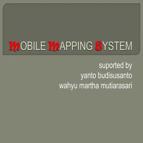 Mobile mapping system