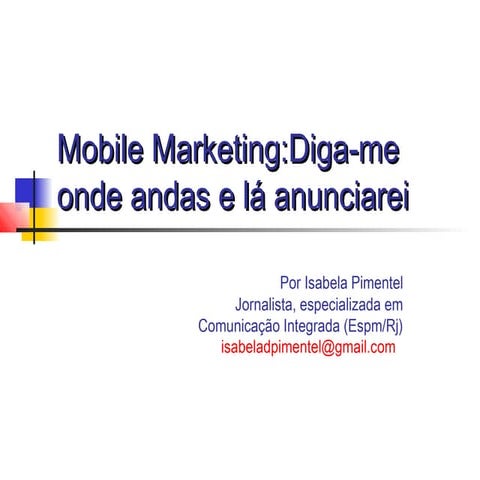 Mobile marketing