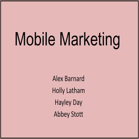 Mobile marketing